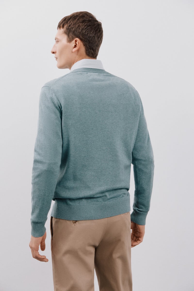 Pedro Del Hierro Jersey Algodón Cuello Pico Básico