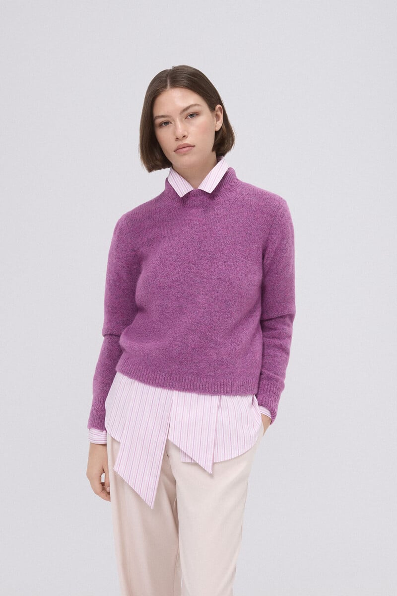 Pedro Del Hierro Jersey Cropped Detalle Ochos