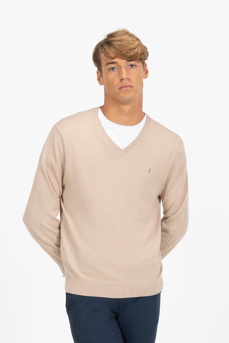 Pedro Del Hierro Jersey Cuello Pico Mezcla Logo