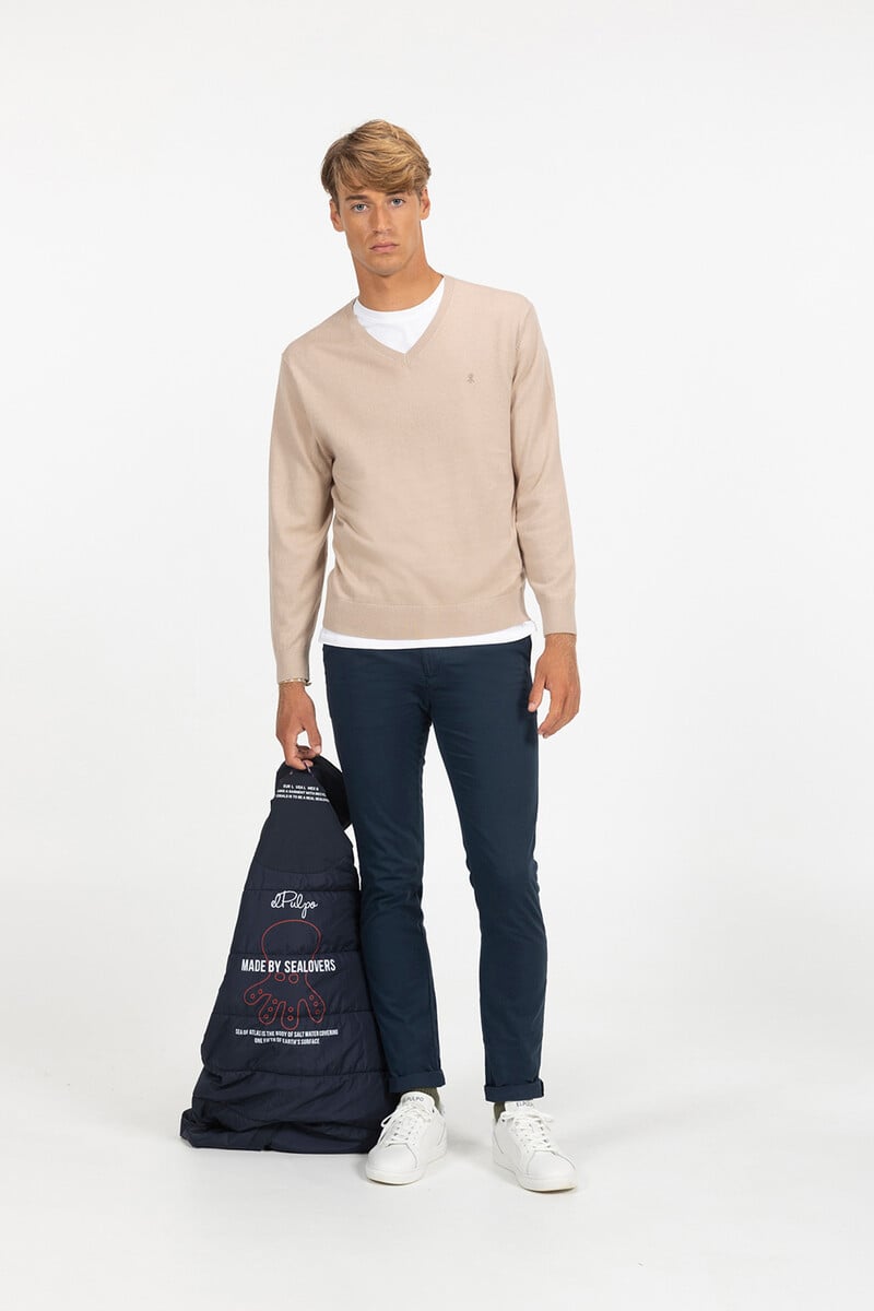 Pedro Del Hierro Jersey Cuello Pico Mezcla Logo