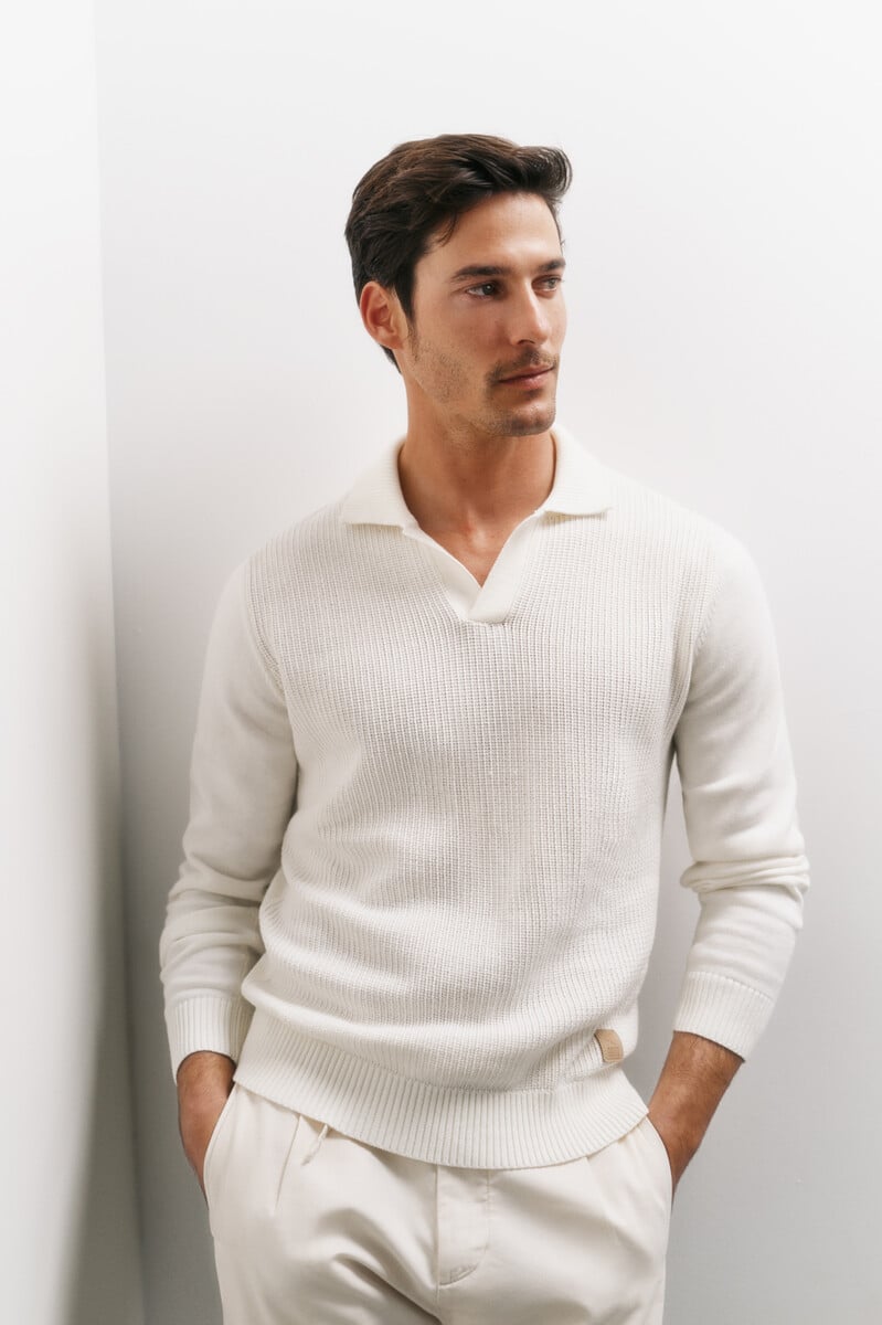 Pedro Del Hierro Jersey Cuello Polo Estructura