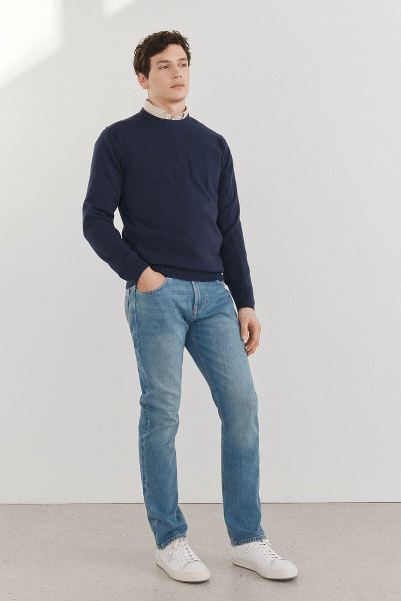 Pedro Del Hierro Jersey Cuello Redondo Logo Pecho