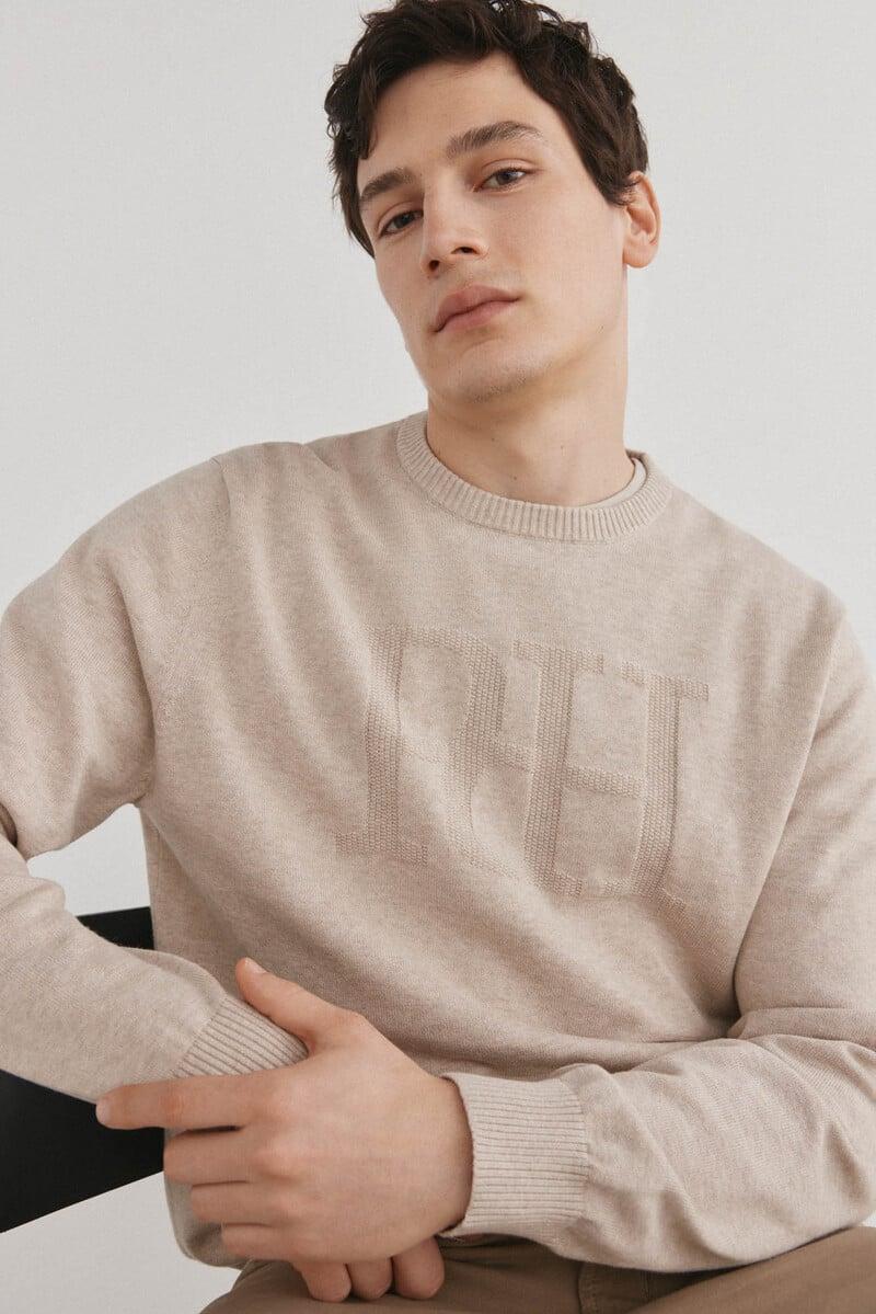 pedro del hierro Jersey cuello redondo logo pecho