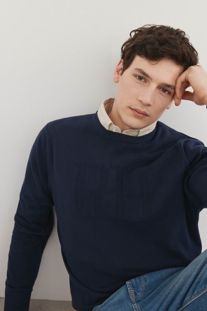 pedro del hierro Jersey cuello redondo logo pecho