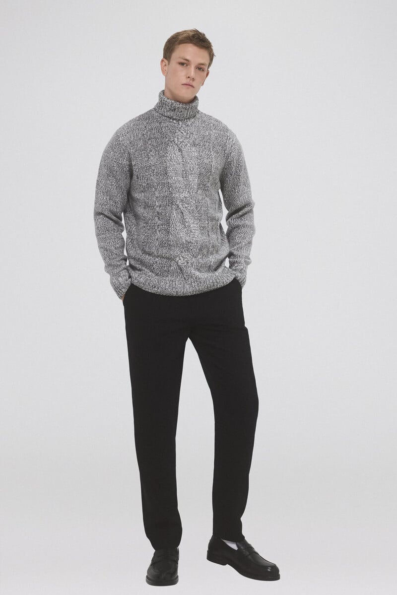 Pedro Del Hierro Jersey Lana Cable Cuello Alto