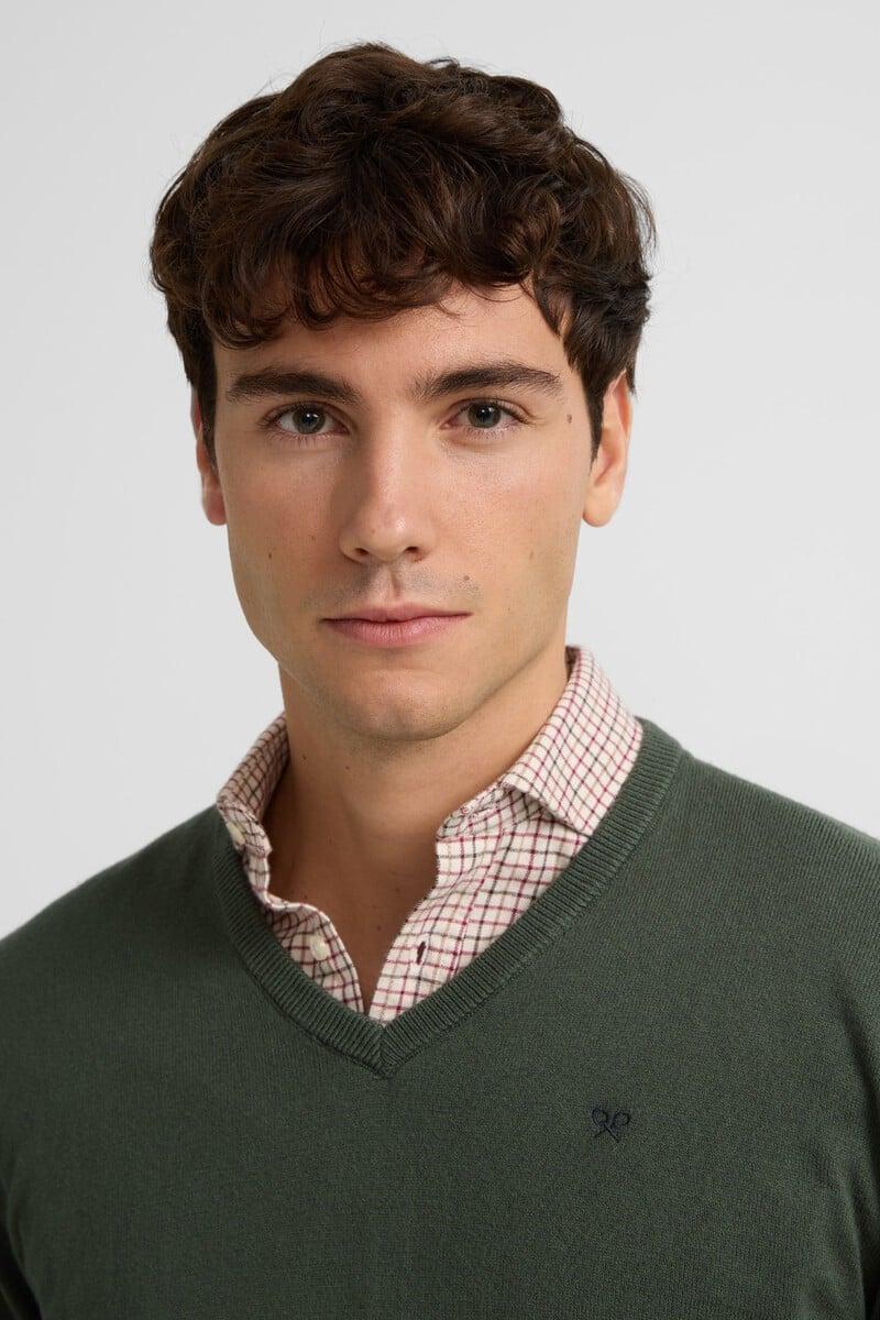 Pedro Del Hierro Jersey Liso Cuello Pico