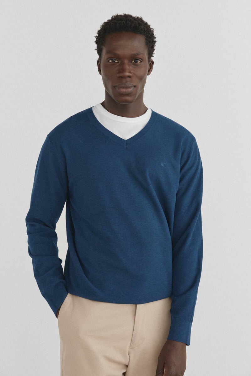 Pedro Del Hierro Jersey Liso Cuello Pico