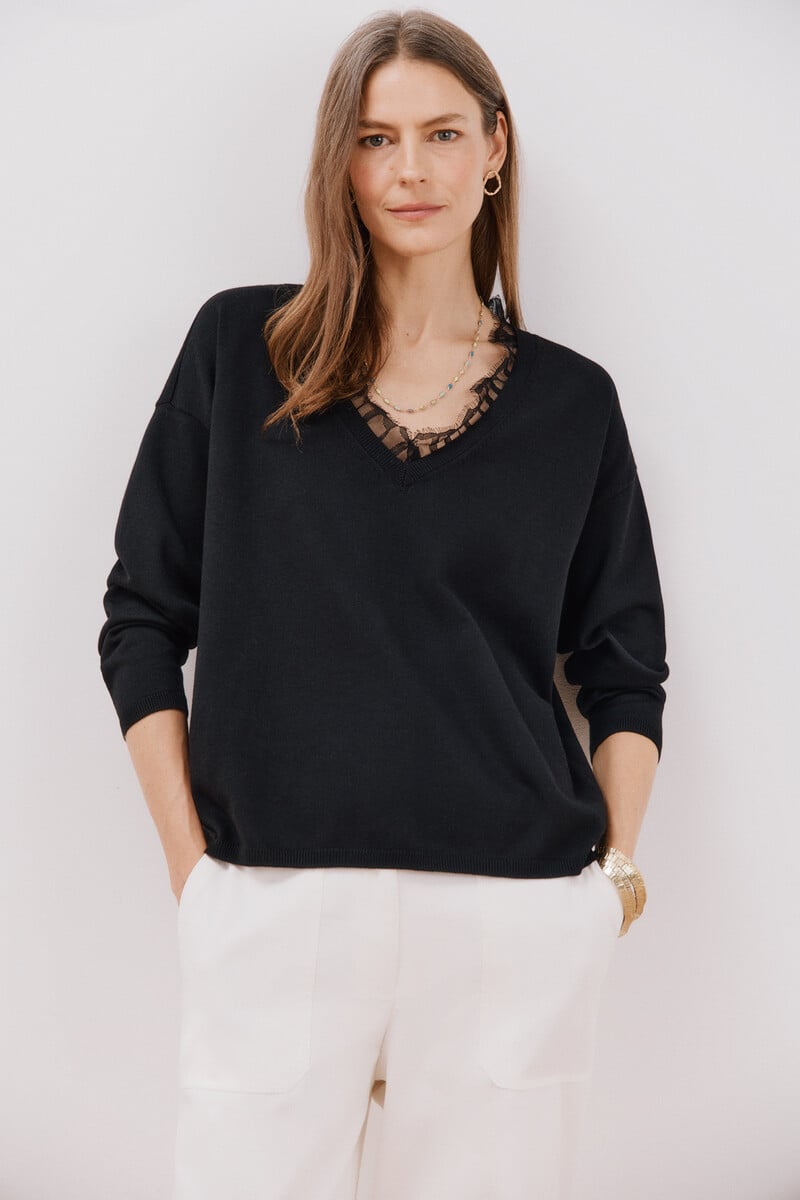 Pedro Del Hierro Jersey Pico Encaje
