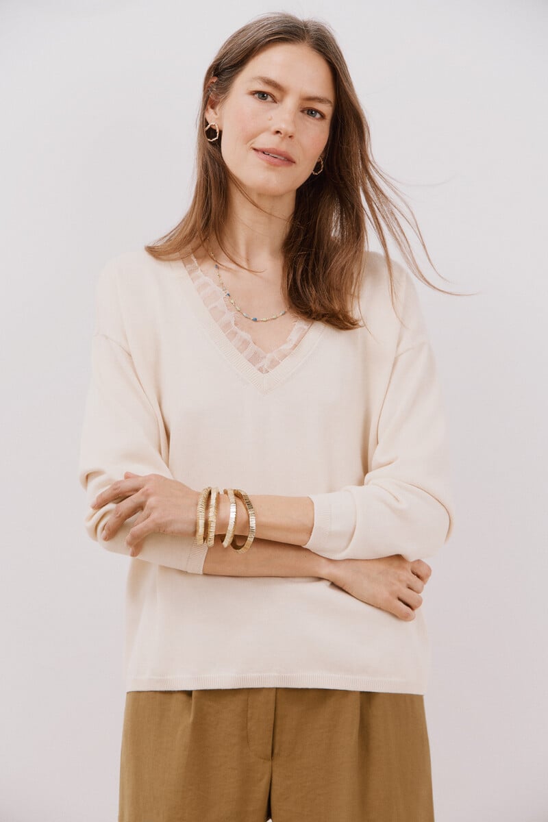 pedro del hierro Jersey pico encaje