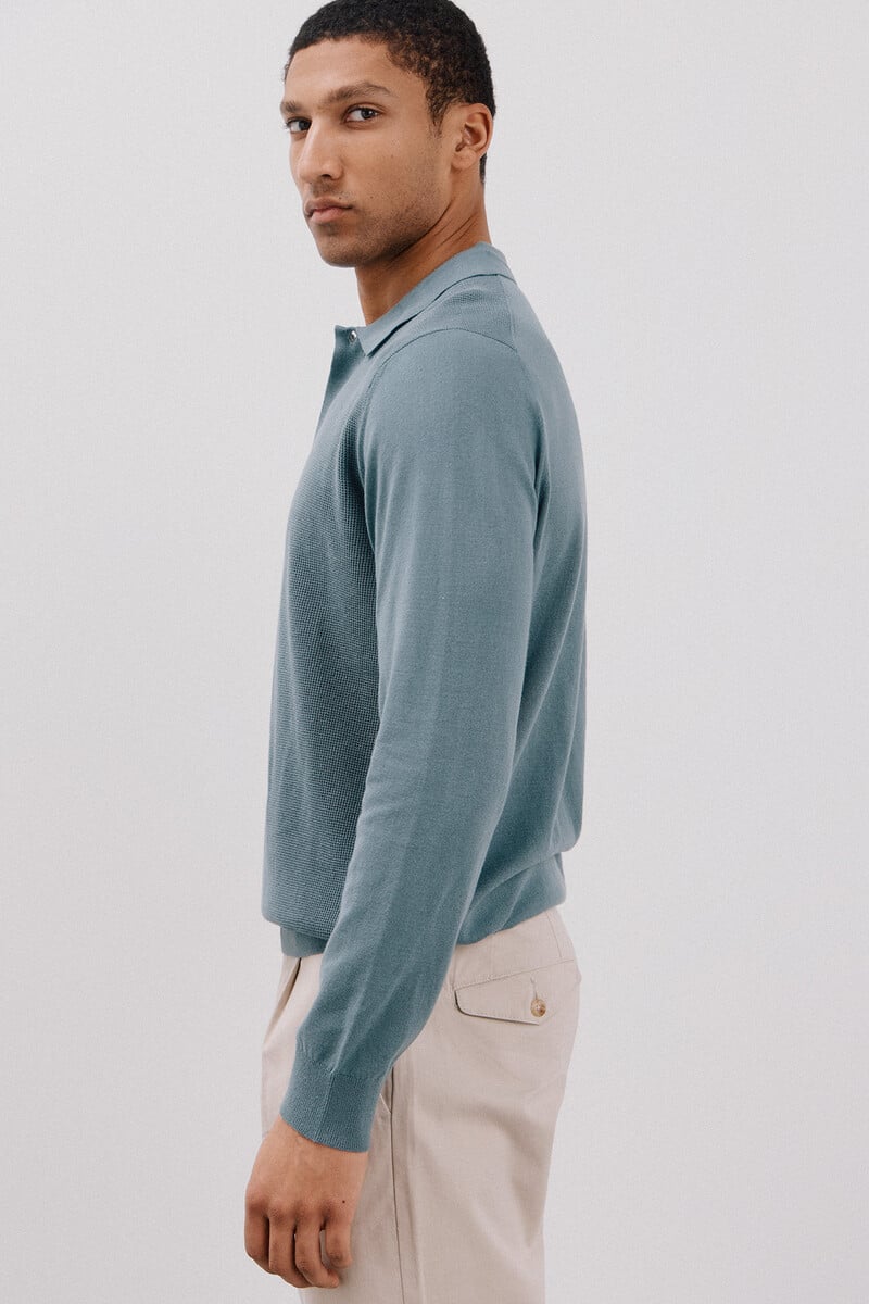 pedro del hierro Jersey polo manga larga algodón