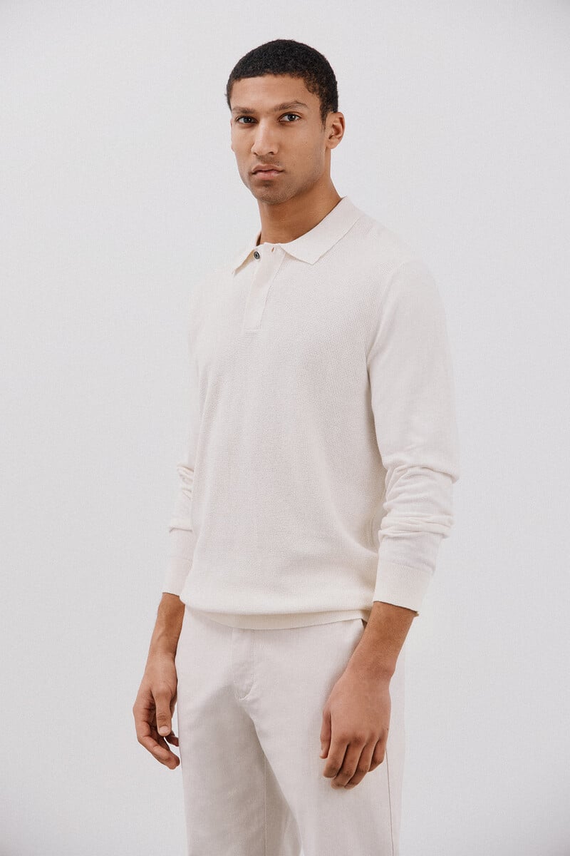 pedro del hierro Jersey polo manga larga algodón