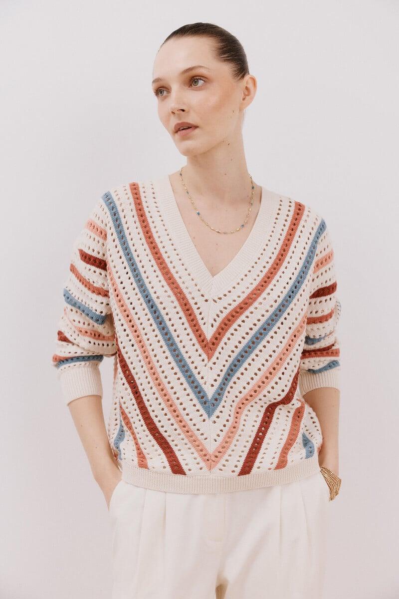 Pedro Del Hierro Jersey Rayas Calados