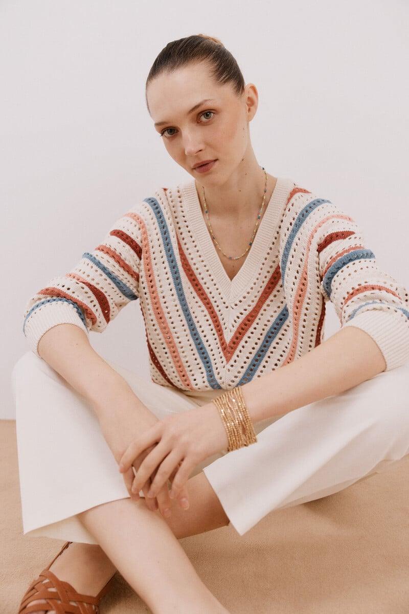 pedro del hierro Jersey rayas calados