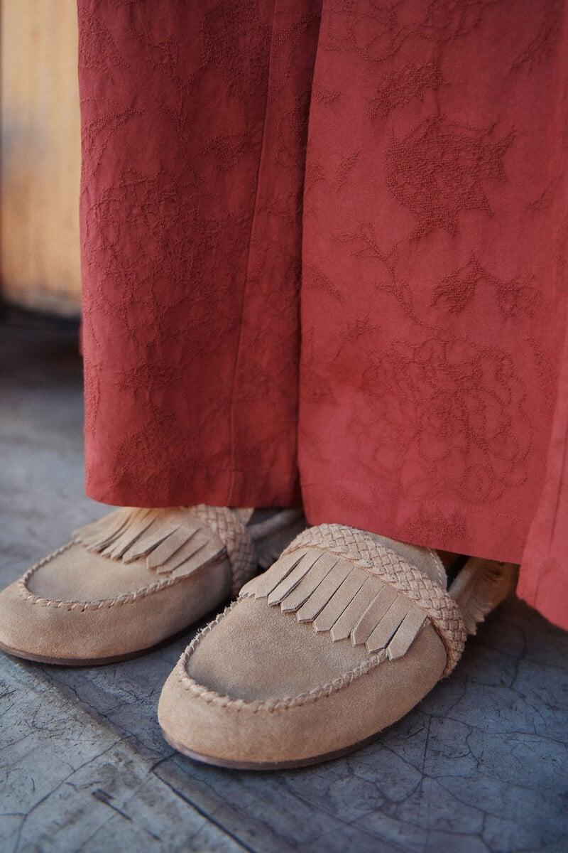 pedro del hierro Laia. Mocasín flecos serraje