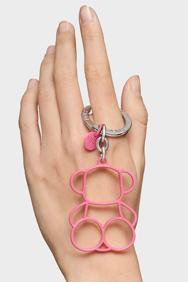 pedro del hierro Llavero rosa Silhouette Bold Bear