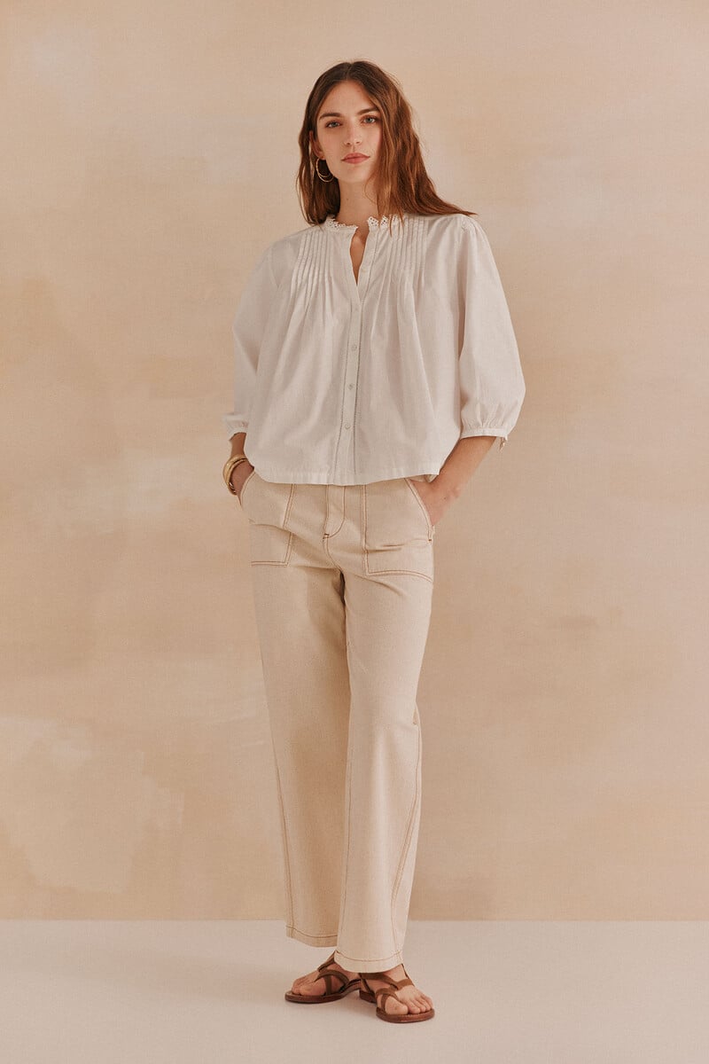 Pedro Del Hierro Lorraine. Blusa Jaretas