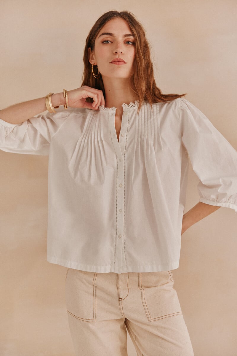 pedro del hierro Lorraine. Blusa jaretas