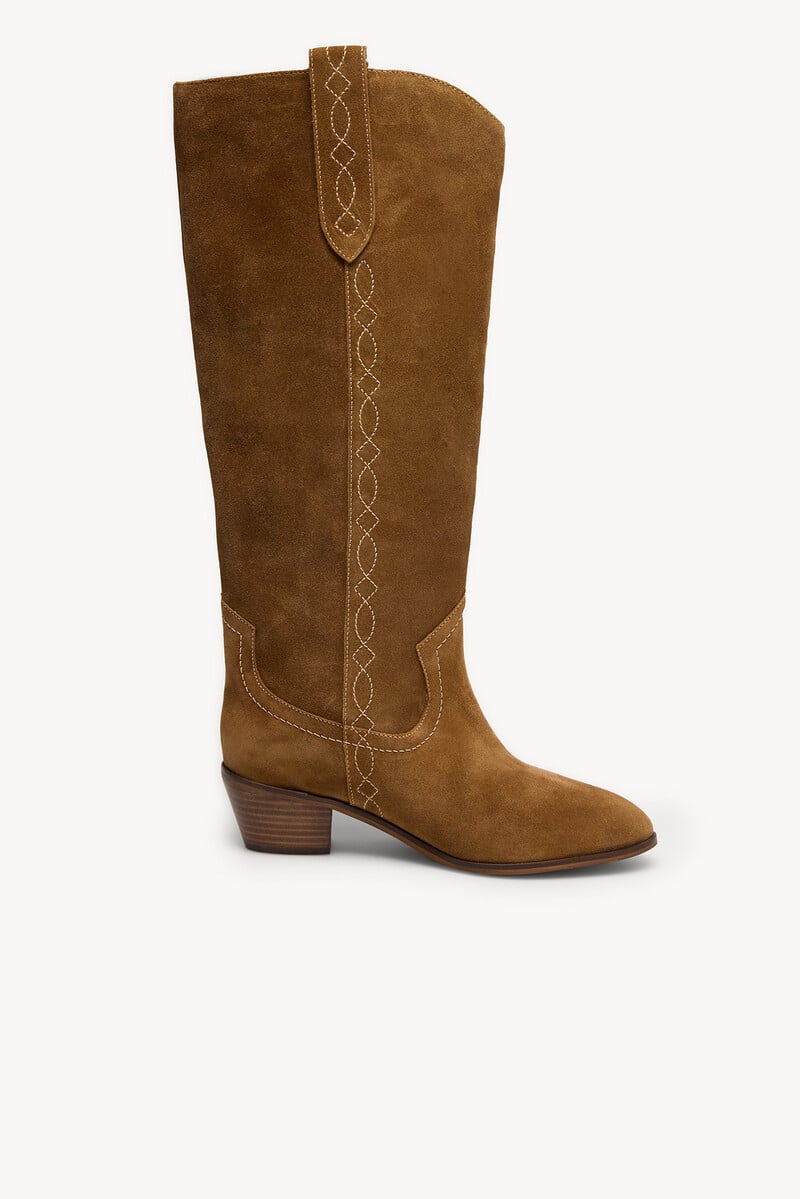pedro del hierro Maialen. Botas de serraje cowboy
