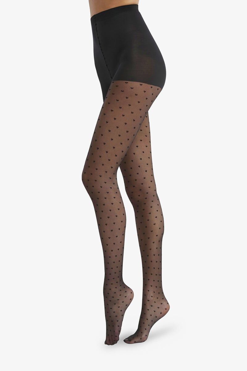 pedro del hierro Medias negras corazones