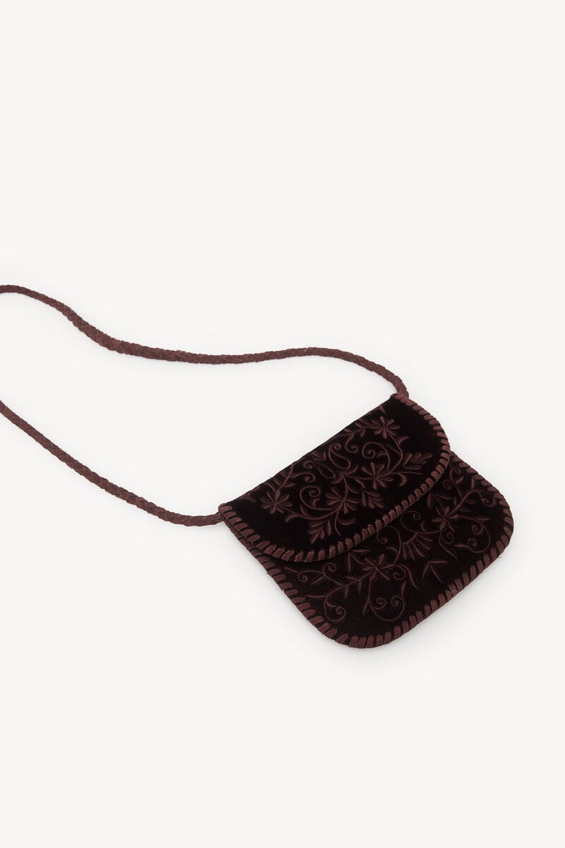 Pedro Del Hierro Naroa. Bolso Terciopelo Bordado