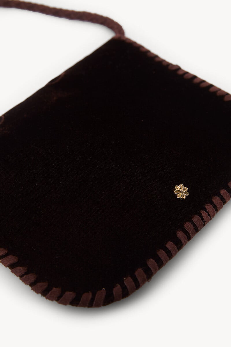 Pedro Del Hierro Naroa. Bolso Terciopelo Bordado