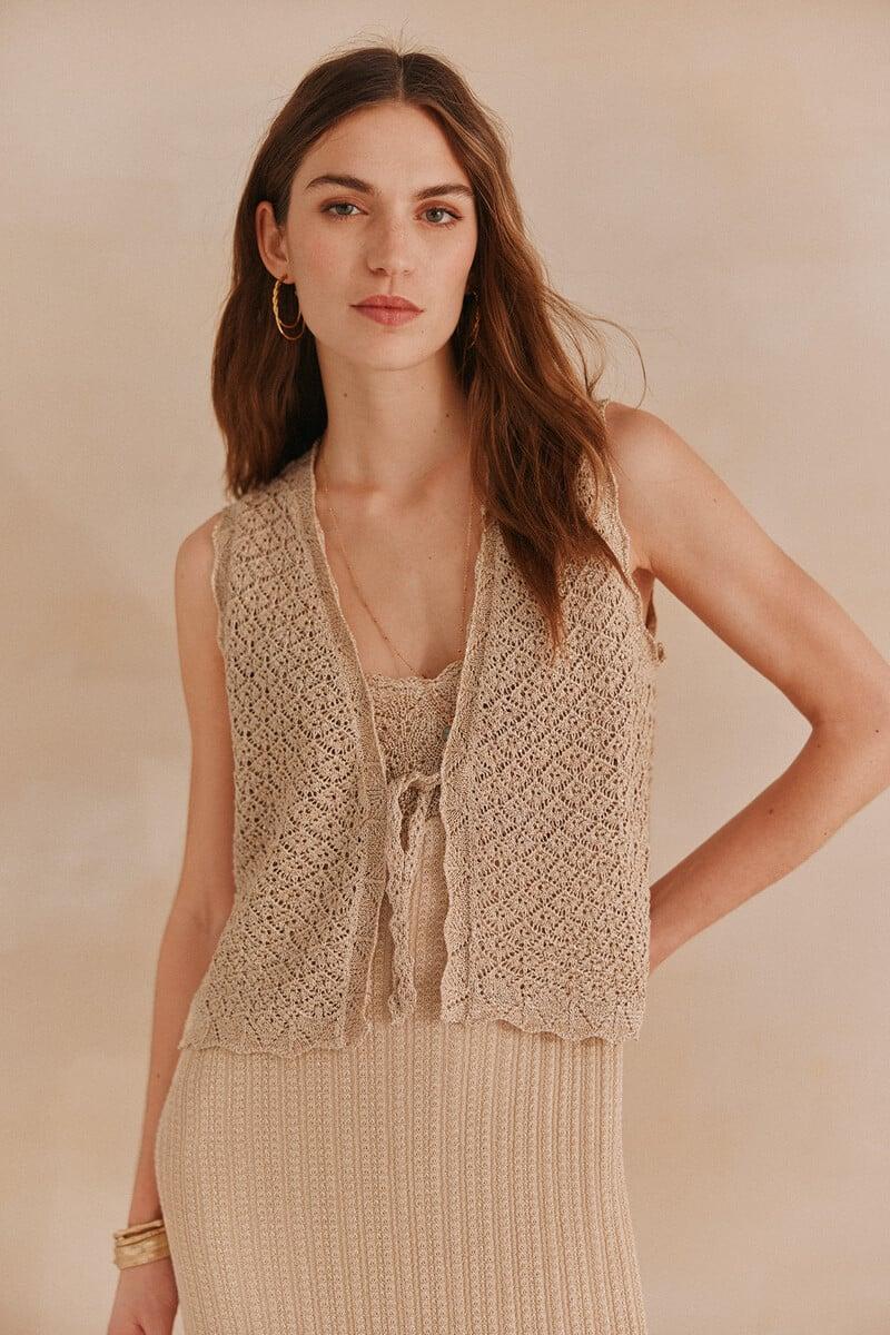 pedro del hierro Nerea. Chaleco punto