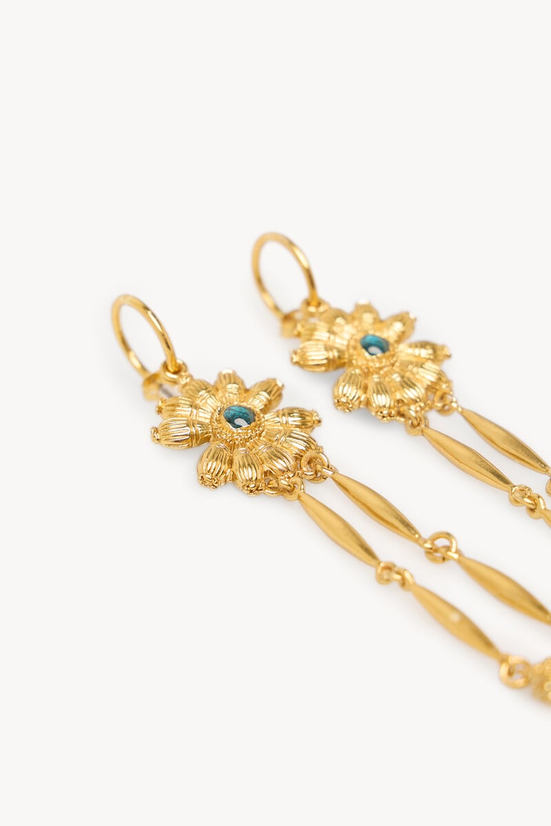 Pedro Del Hierro Nila. Pendientes Largos Flor