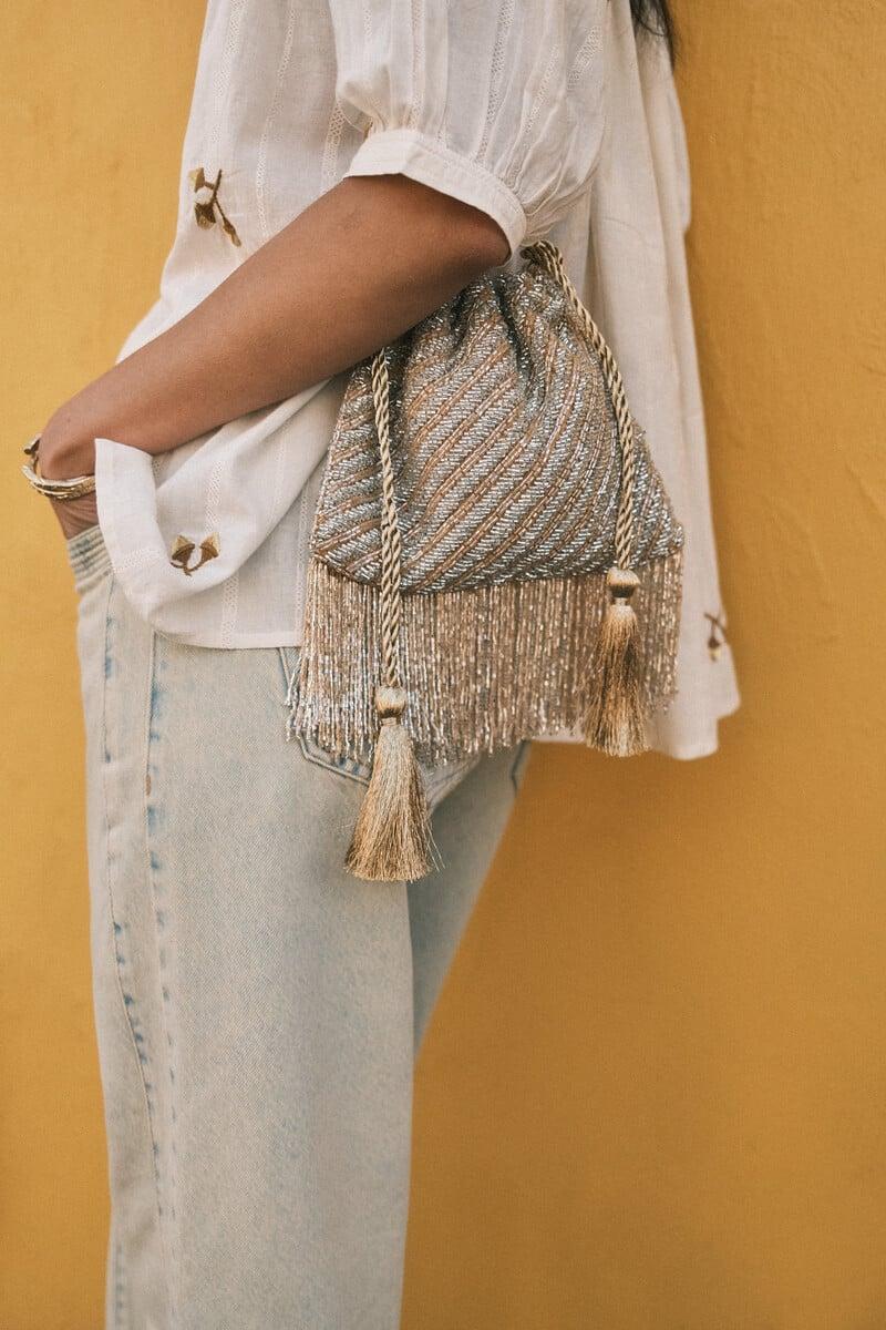 pedro del hierro Nolie. Bolso abalorios