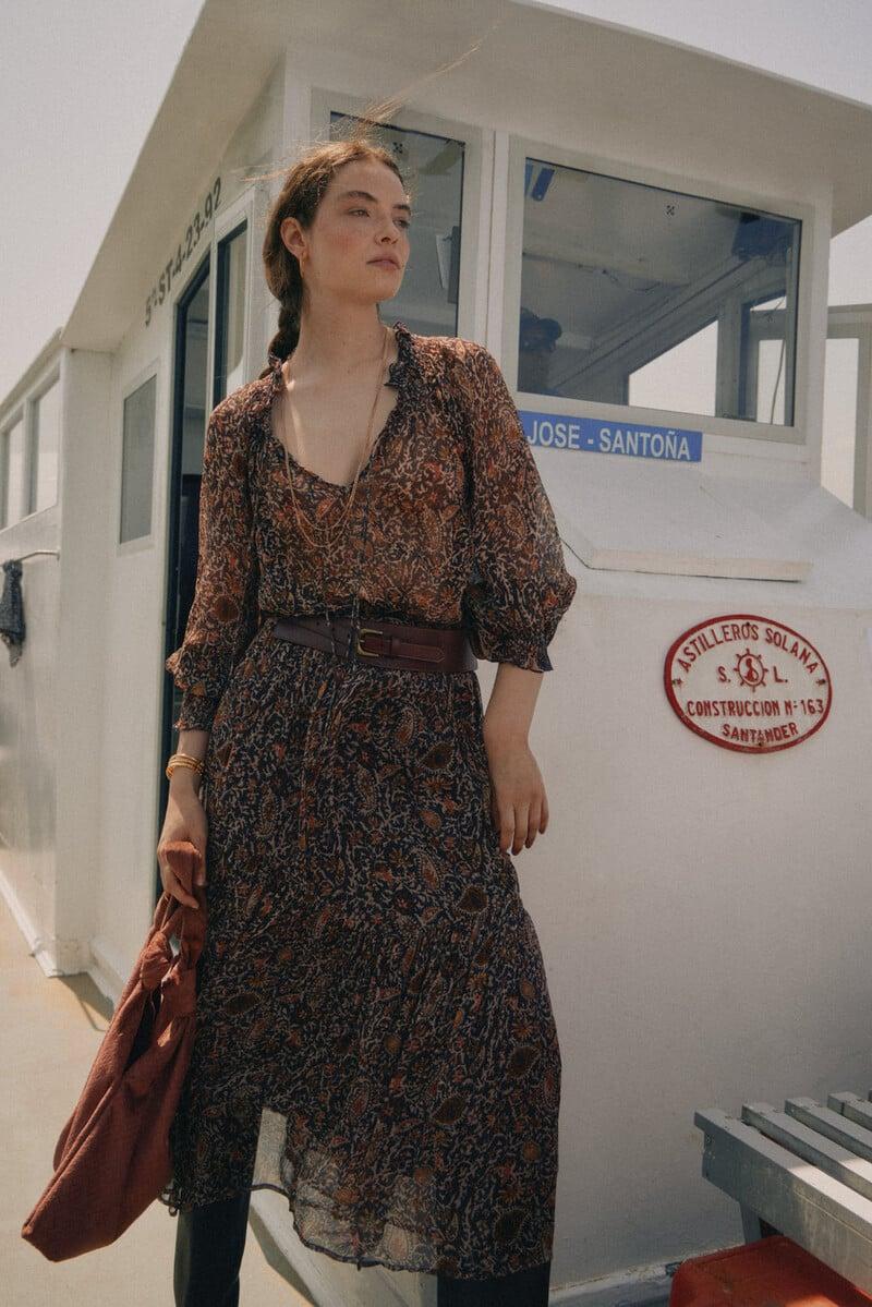 Pedro Del Hierro Olga. Falda Estampada Paneles