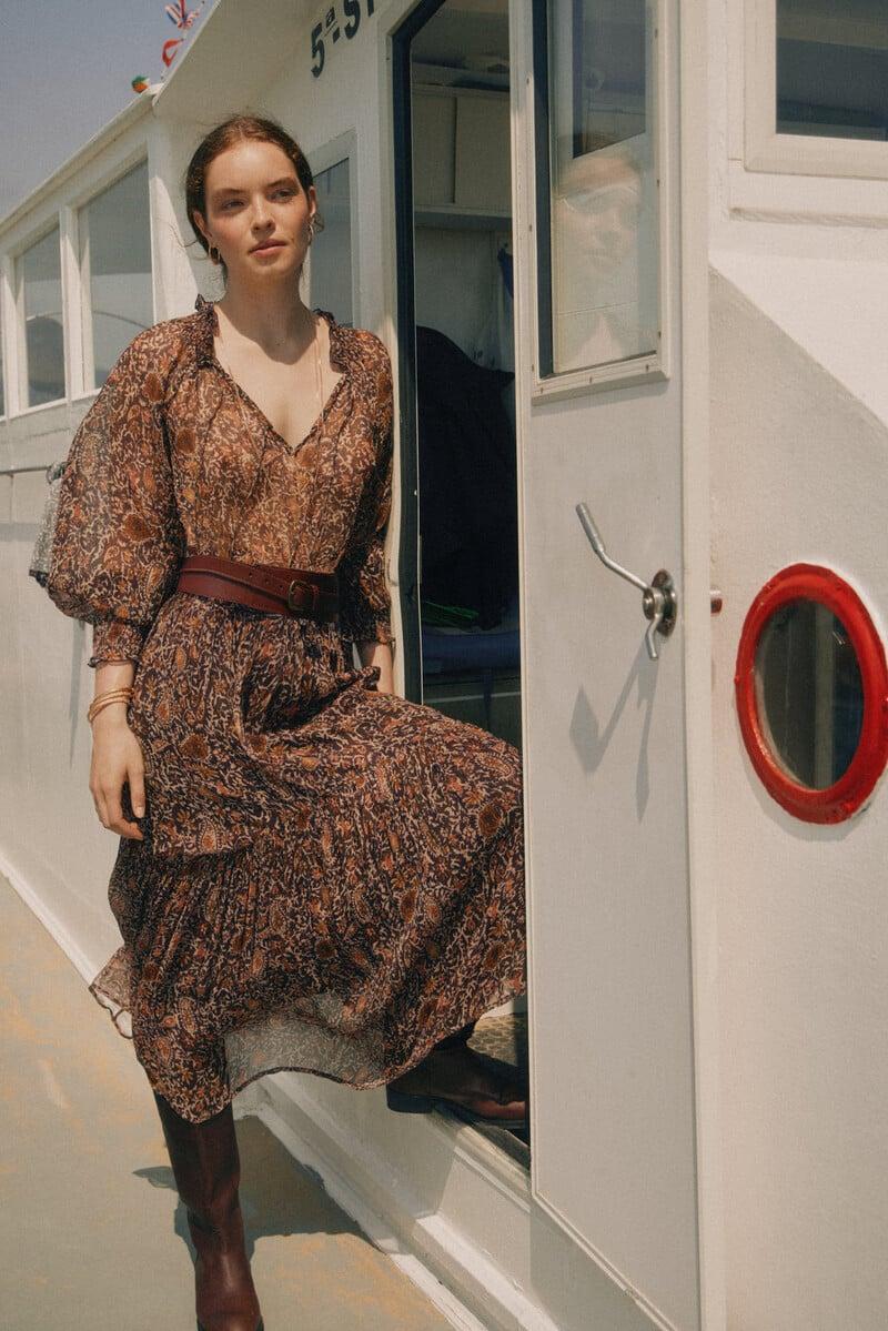 pedro del hierro Olga. Falda estampada paneles