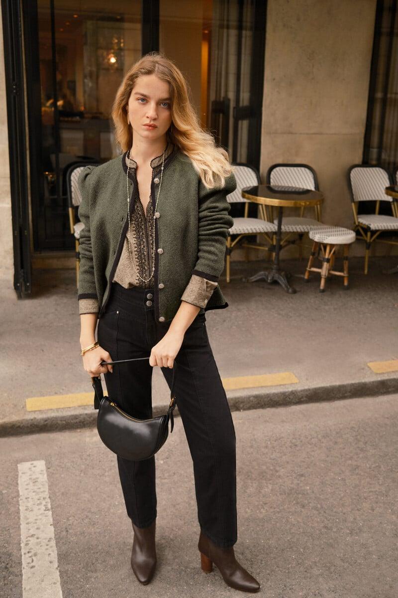 pedro del hierro Omega. Jeans rectos con cortes