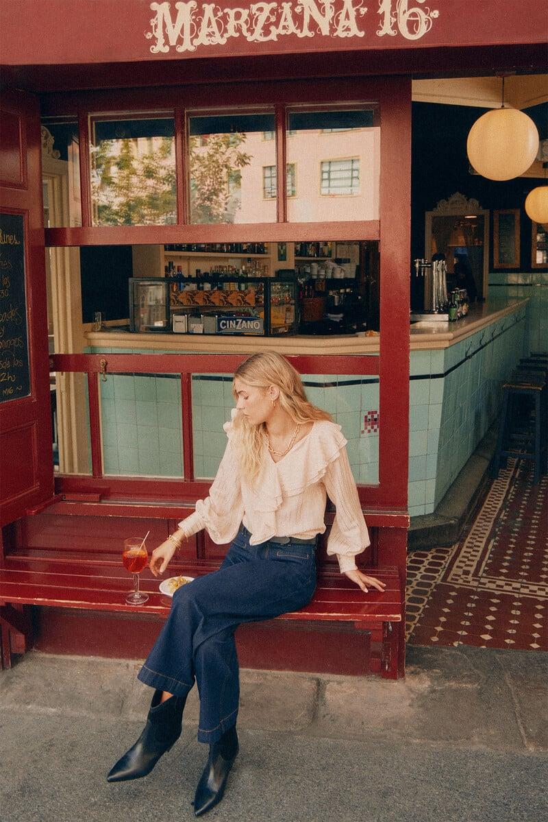 Pedro Del Hierro Ona. Jeans Anchos Con Bolsillos