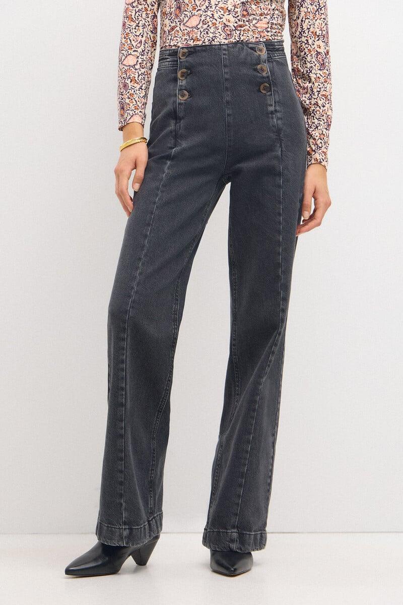 Pedro Del Hierro Oriana. Jeans Amplios Con Botones