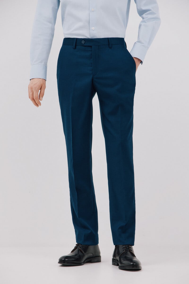 Pedro Del Hierro Pantalón Azul Slim Fit