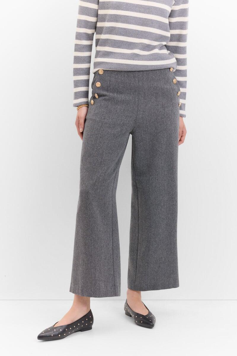 Pedro Del Hierro Pantalón Crop Con Botones