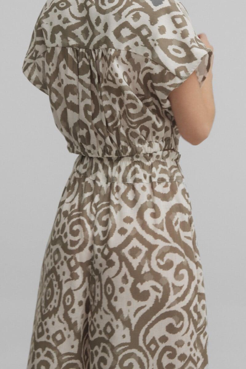 pedro del hierro Pantalón culotte estampado etnico