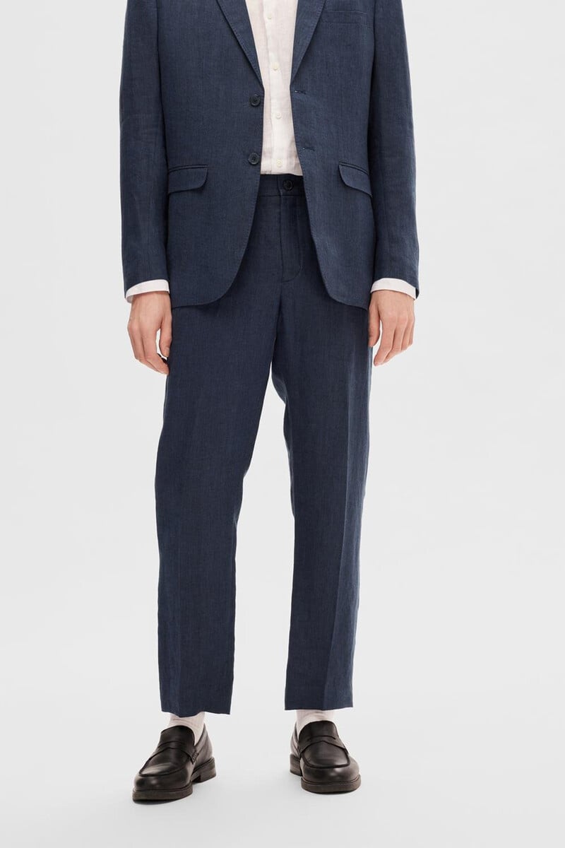 Pedro Del Hierro Pantalón De Traje 100% Lino