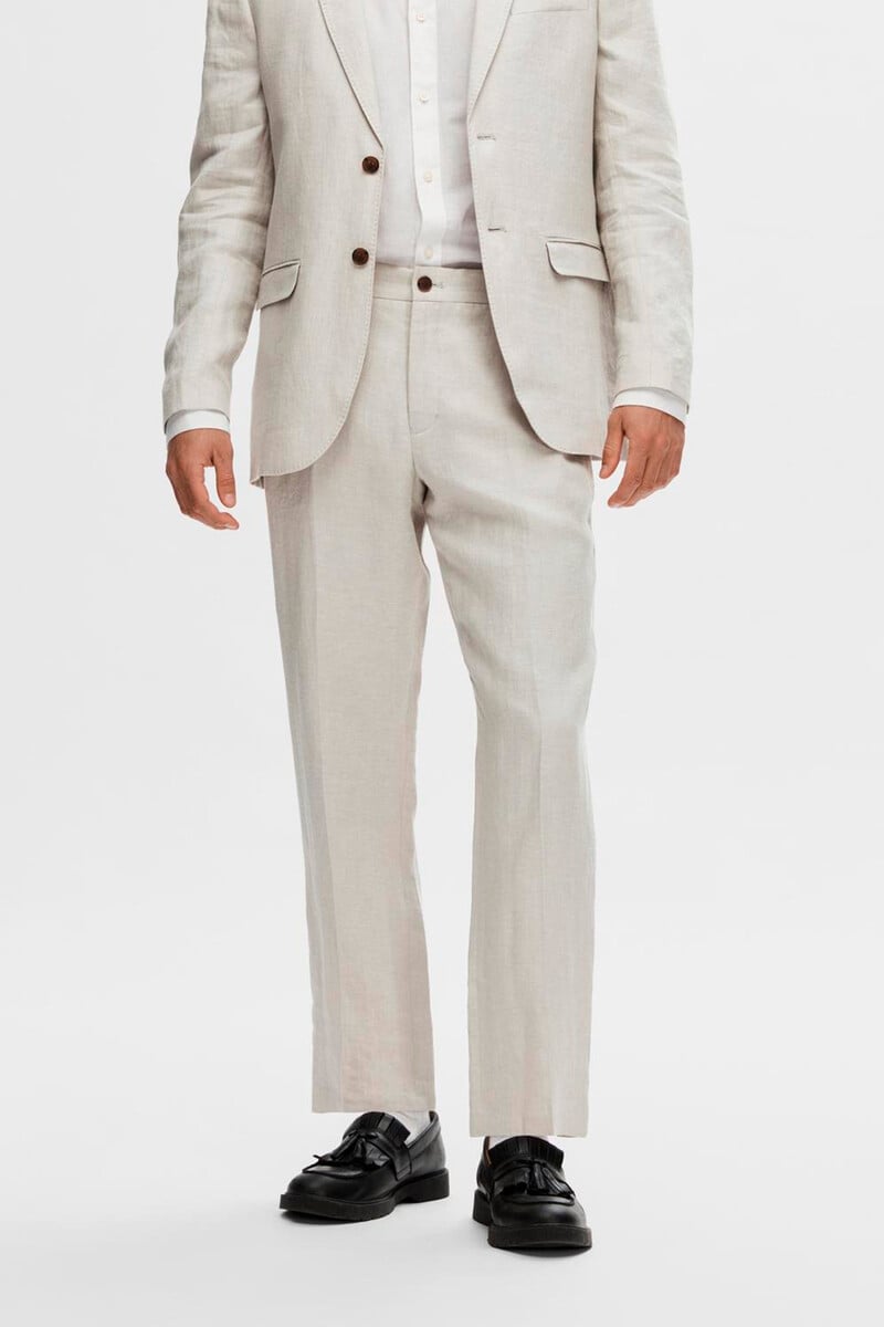 Pedro Del Hierro Pantalón De Traje 100% Lino