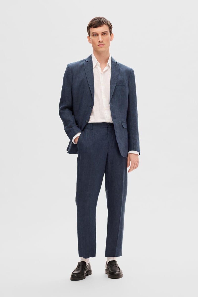 pedro del hierro Pantalón de traje 100% lino