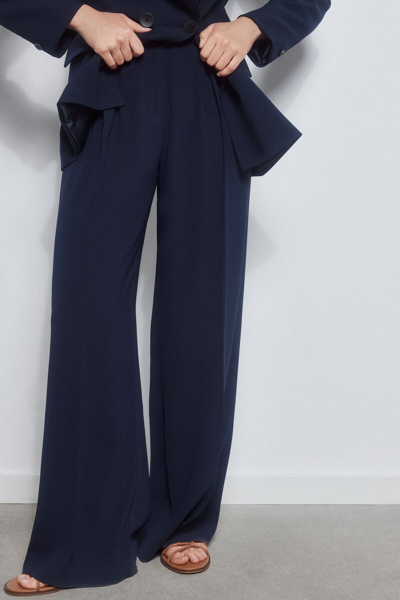 Pedro Del Hierro Pantalón Doble Pinzas Navy