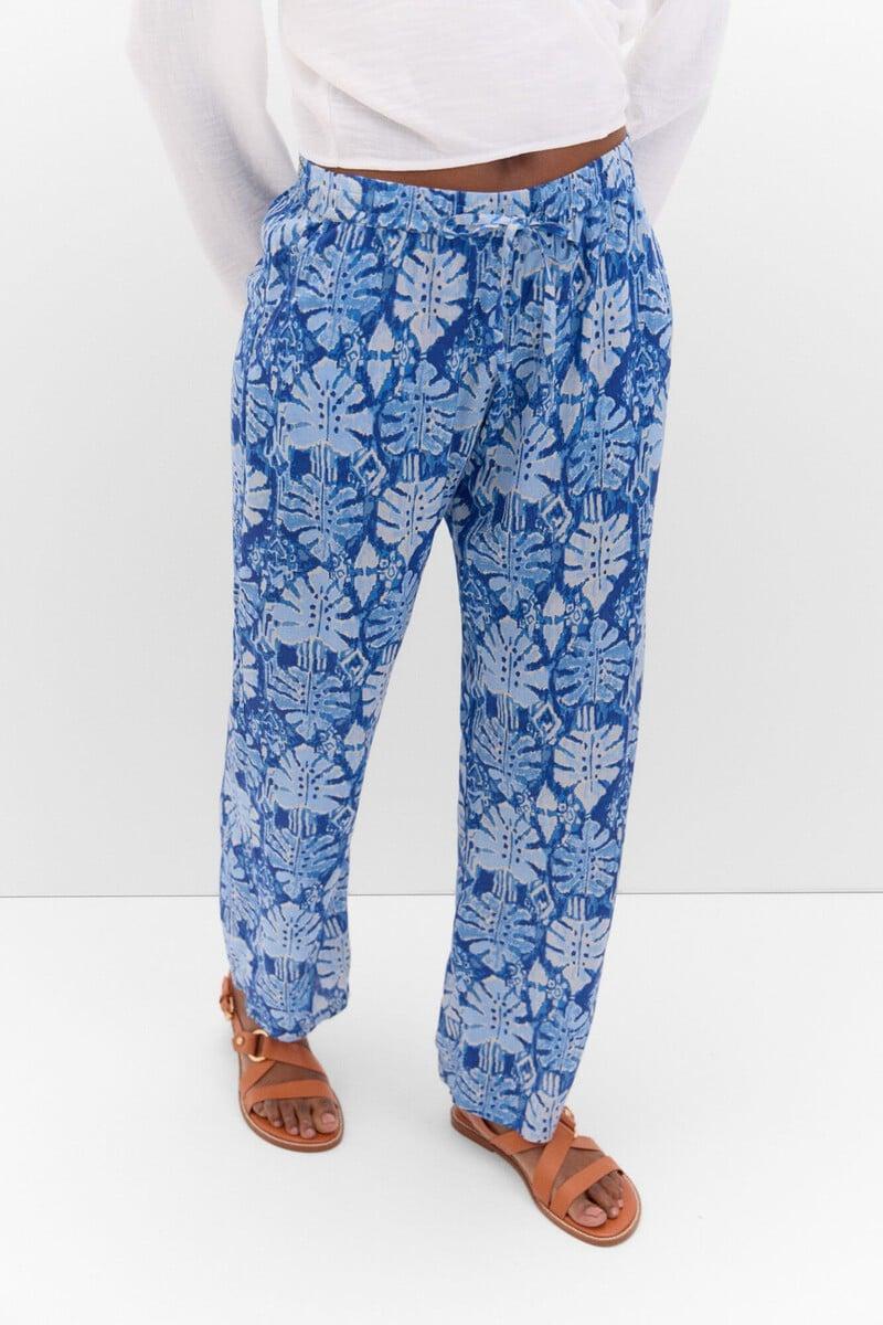 pedro del hierro Pantalón fluído estampado