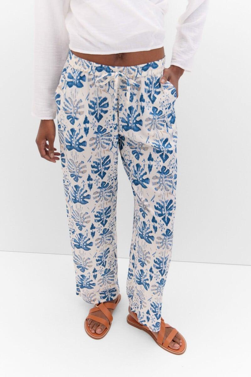 Pedro Del Hierro Pantalón Fluído Estampado