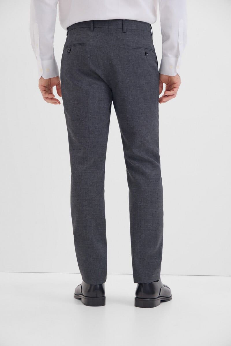 Pedro Del Hierro Pantalón Gris Slim Fit
