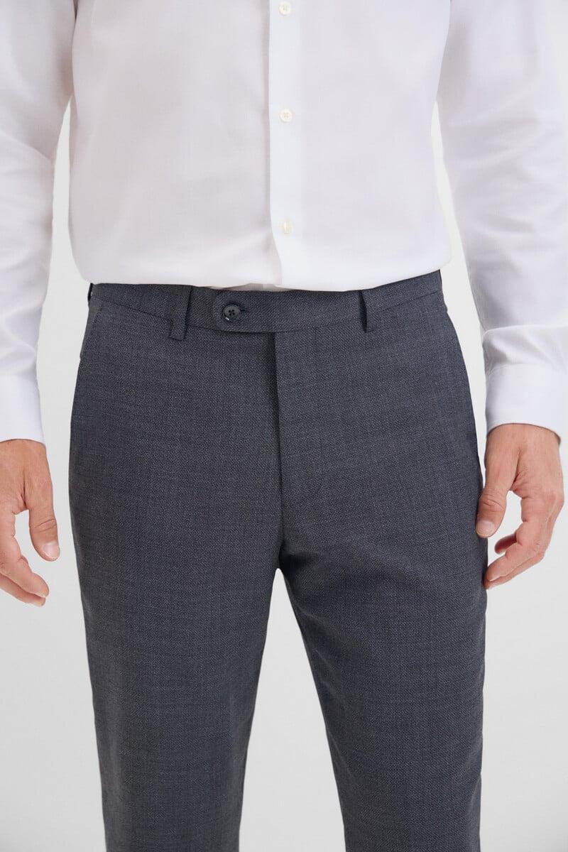 Pedro Del Hierro Pantalón Gris Slim Fit
