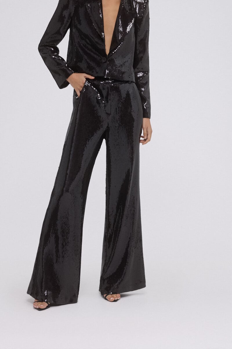 Pedro Del Hierro Pantalón Largo Lentejuelas