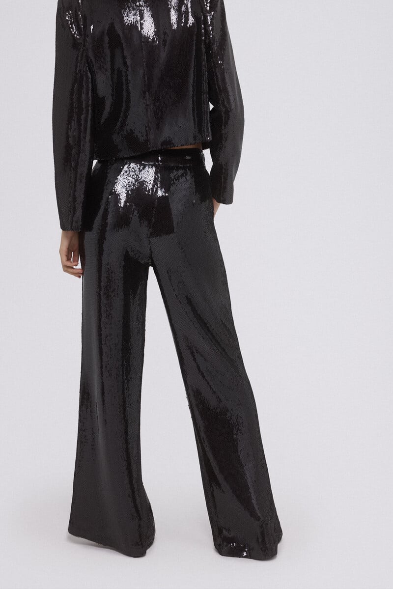 Pedro Del Hierro Pantalón Largo Lentejuelas