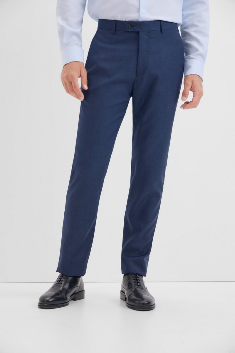 Pedro Del Hierro Pantalón Microcuadro Slim Fit