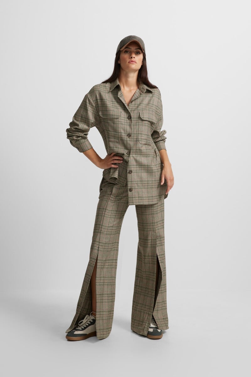 pedro del hierro Pantalón palazzo cuadros