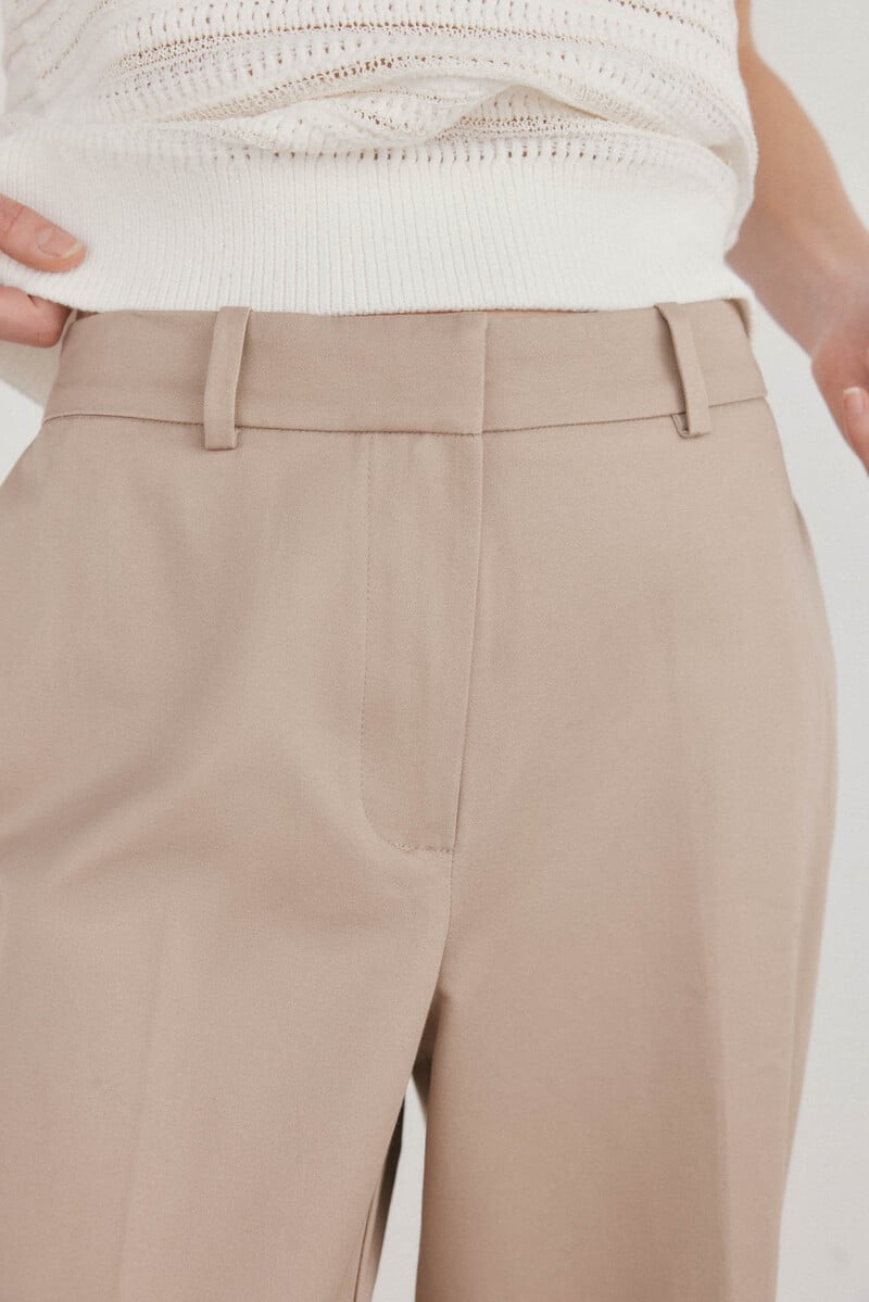 Pedro Del Hierro Pantalón Recto Arena
