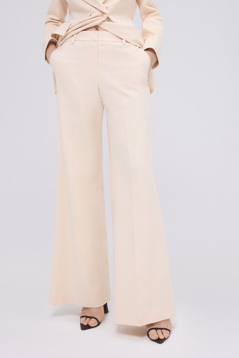 Pedro Del Hierro Pantalon Traje Crudo